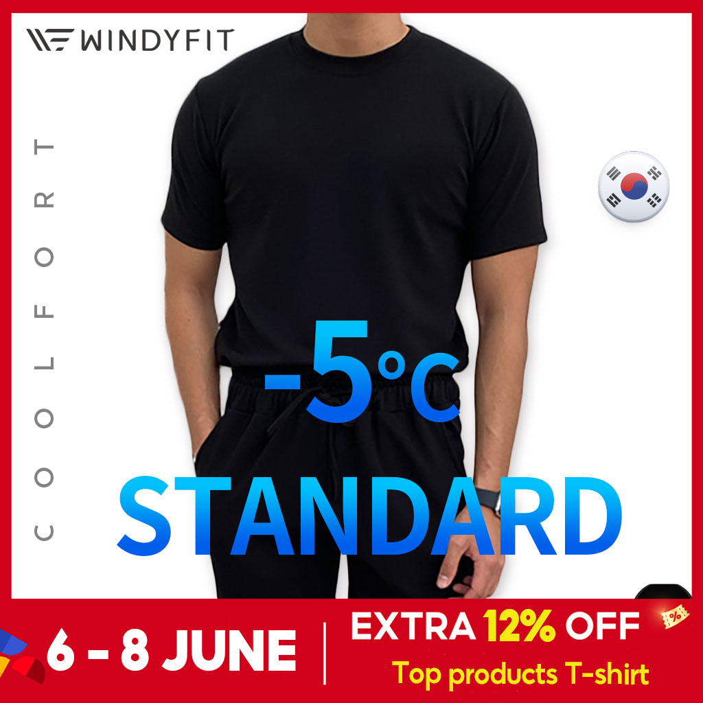 Coolfort Windyfit Men's Muscle Fit Breathable Casual Ice Cool Short Sleeve T-shirt