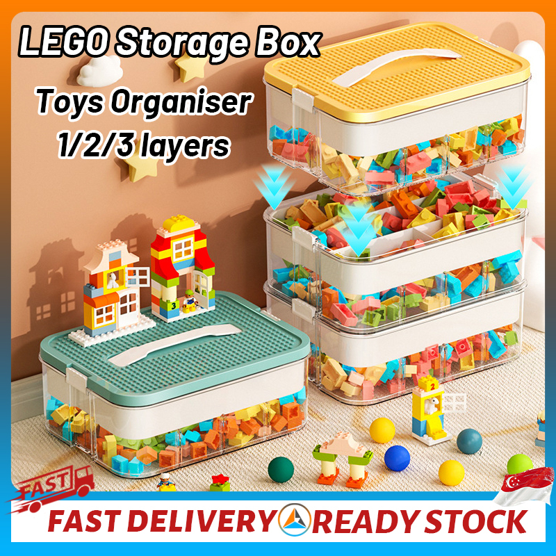READY STOCK] LEGO Multifunctional Storage Box with Lid Dustproof