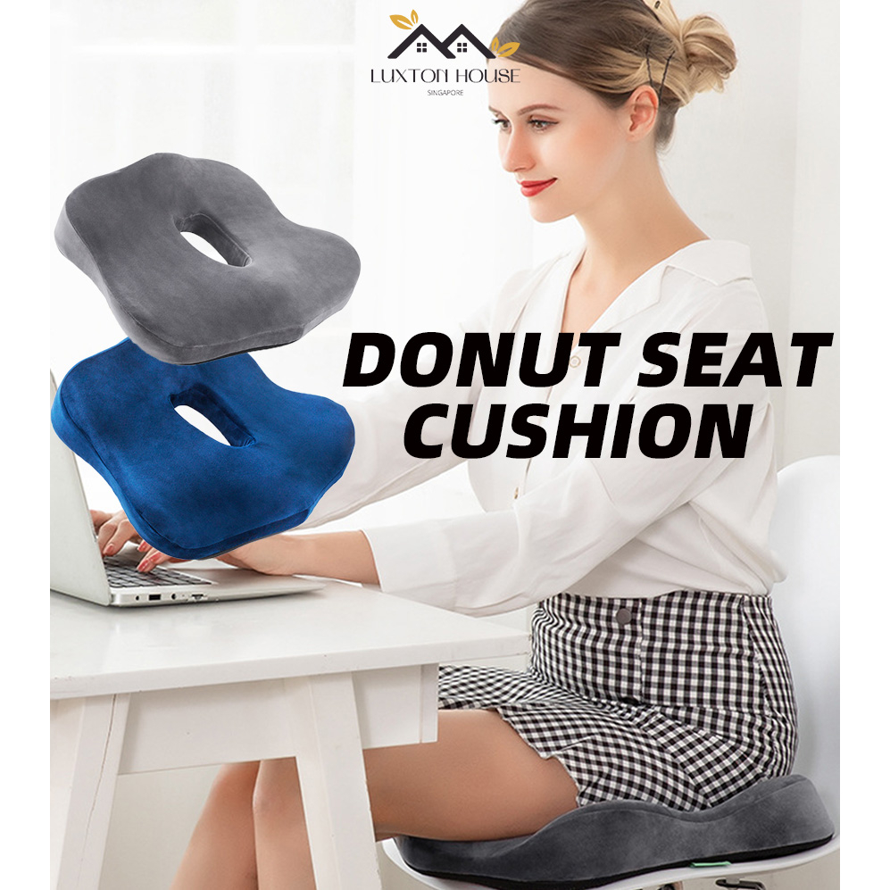 {SG} Memory Foam Office Donut Seat Cushion Doughnut Pillow for Tailbone