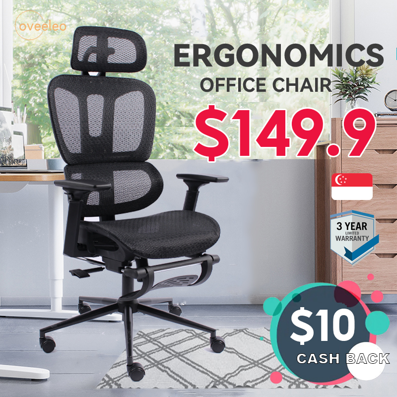 Ergonomic Office Chair Home Study Mesh Computer Chairs | Shopee Singapore