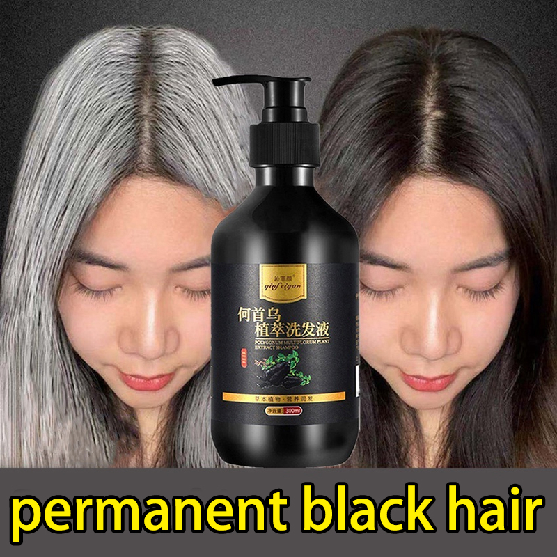 White Hair To Black Hair Shampoo Hair Growth Covers Gray Hair Polygonum