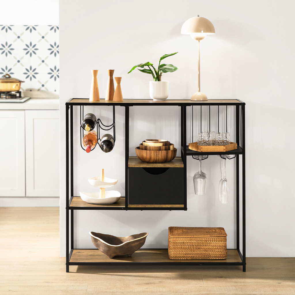 (SG STOCK) SoBuy FSB56F, Industrial Style Kitchen Dining Room Storage