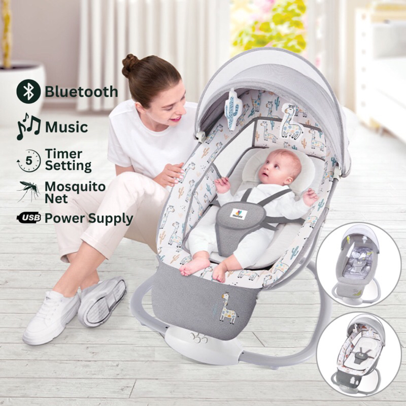 Mastela 3 In 1 Deluxe Multifunctional Bassinet Auto-Swing Chair Baby ...