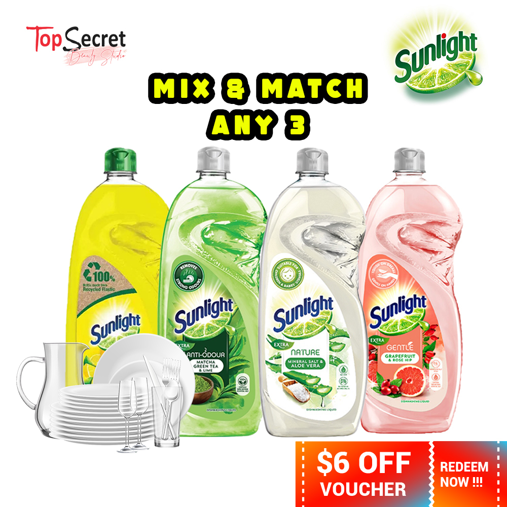 Mix & Match!! Sunlight Dishwashing Liquid 900ml Lemon / AntiOdour