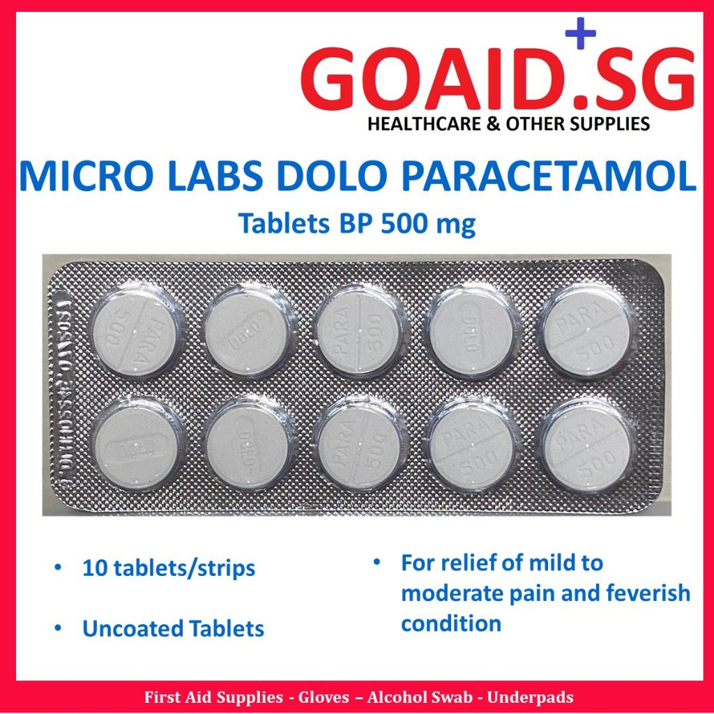 Micro Labs Dolo Paracetamol 500mg tablets Sell 5 strips 50 tablets