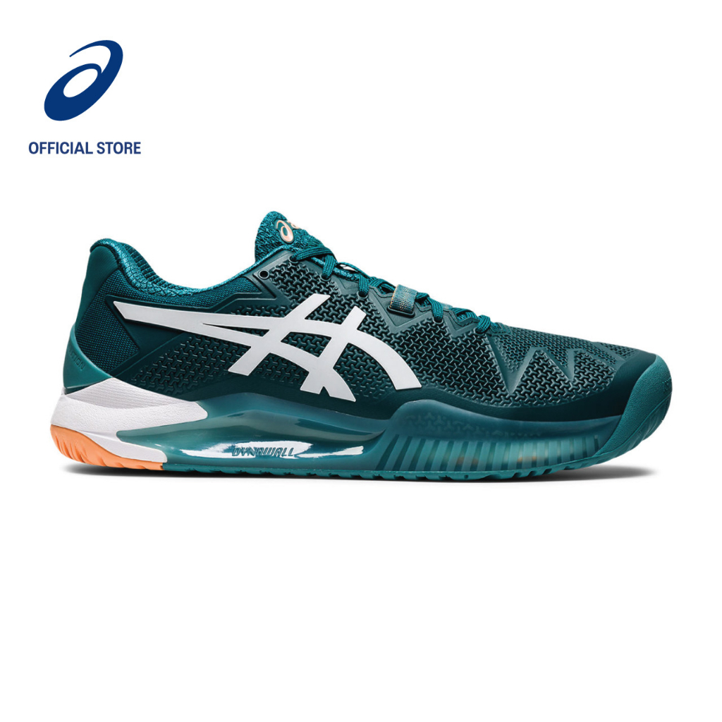 ASICS Men GELRESOLUTION 8 Tennis Shoes in Velvet Pine/White Shopee