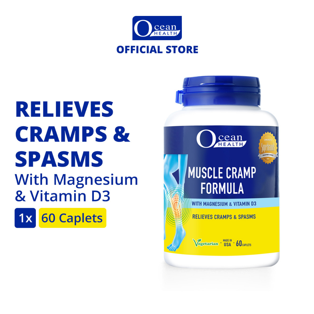 Muscle Cramp Formula (60s) Ocean Health (With Magnesium & Vitamin D3 Helps Relieve Muscle