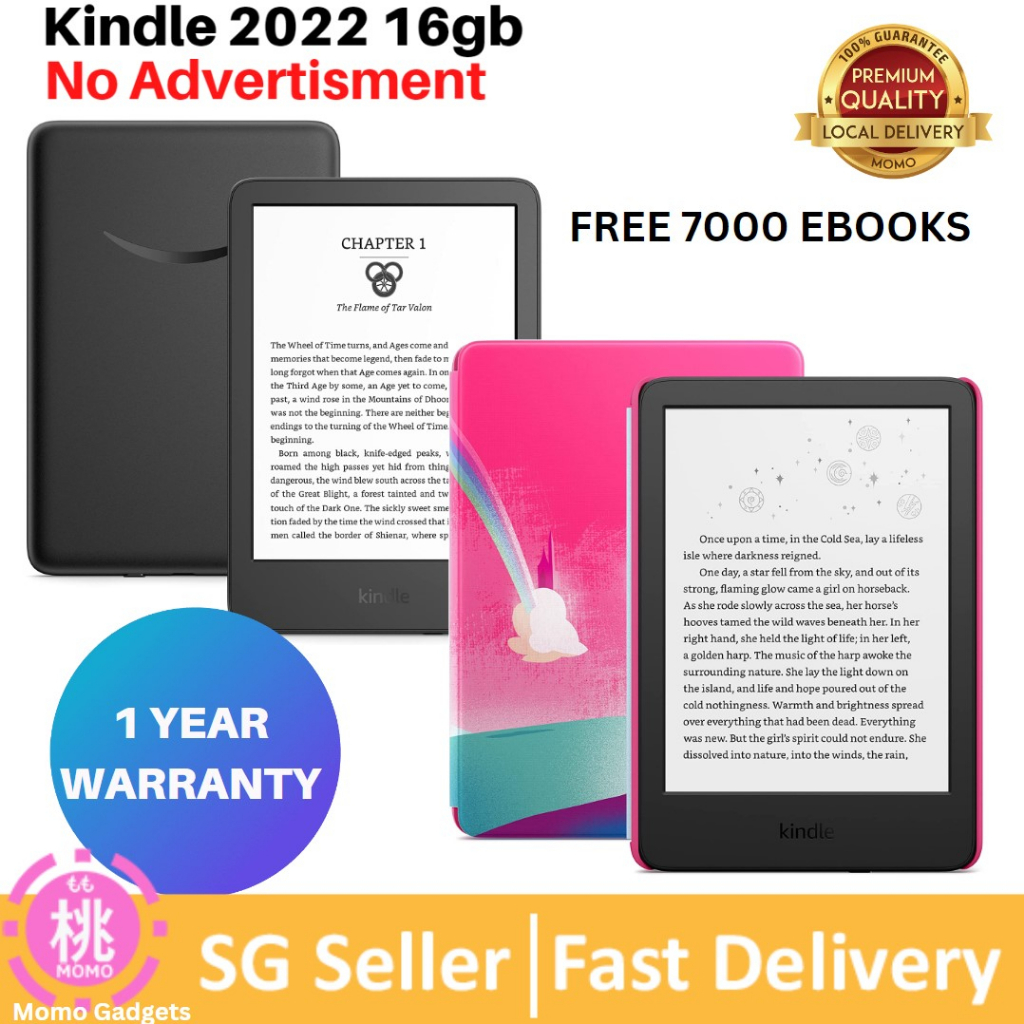 Allnew Kindle Kids / Kindle 2022 No Advertisement, 16gb The lightest