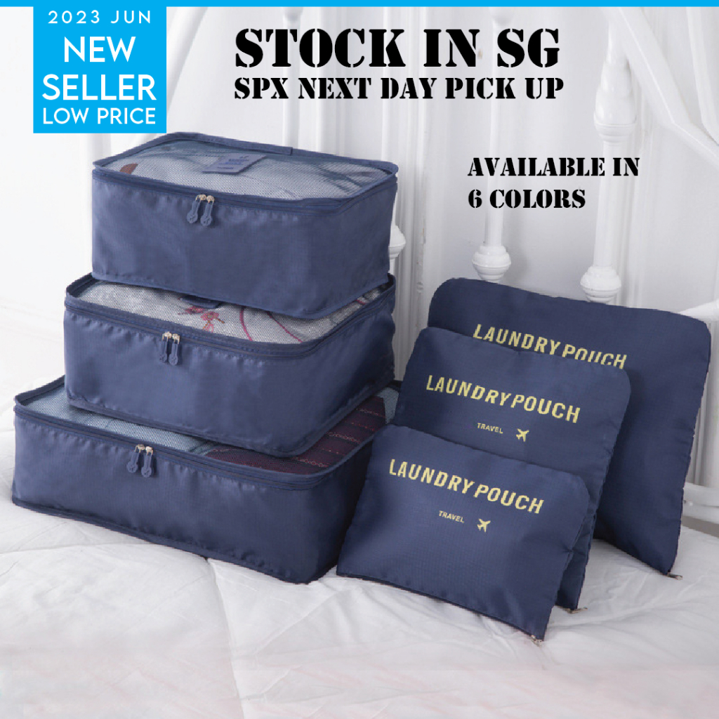 Travel organiser luggage organiser 6pcs waterproof Shopee Singapore