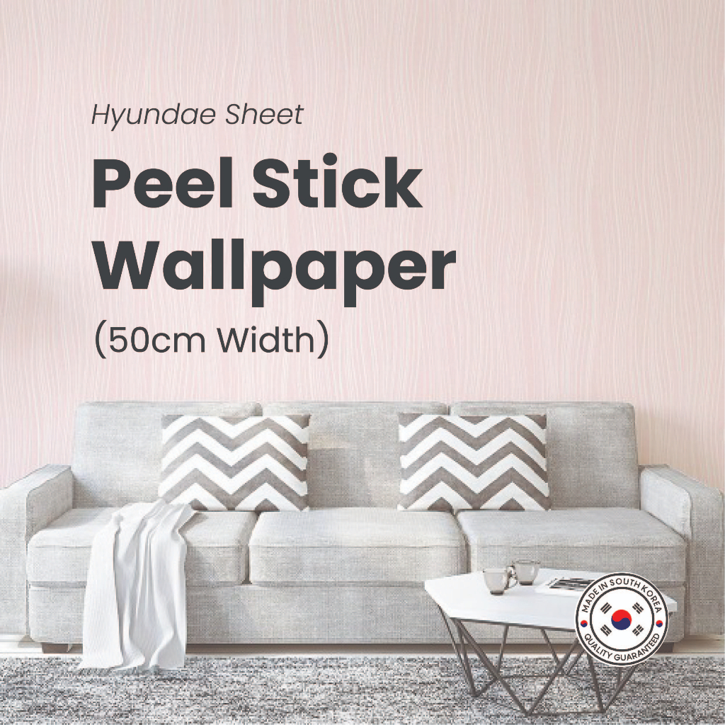 Lovehouse HYUNDAE Sheet Korean Design Peel Stick Wallpaper Home Office DIY Sheet Waterproof Shopee Singapore