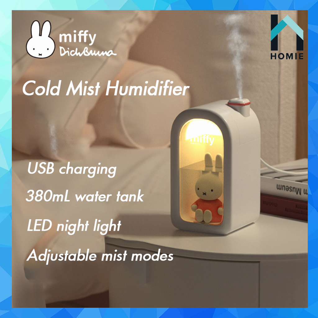 Miffy X MIPOW 380ML Cold Mist Humidifier Aroma Diffuser Air Damper Home