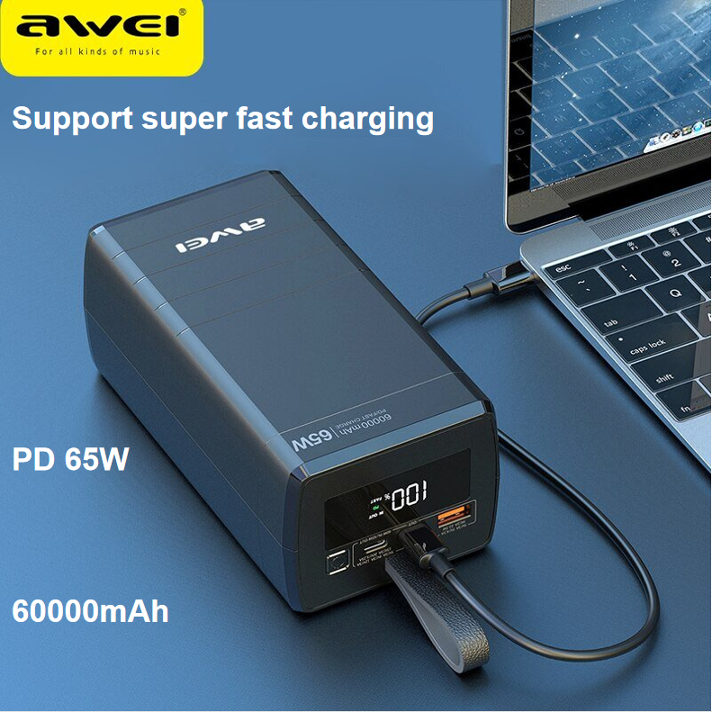 AWEI P171K Powerbank 6W Super Fast Charging POLYMER Power Bank LED ...