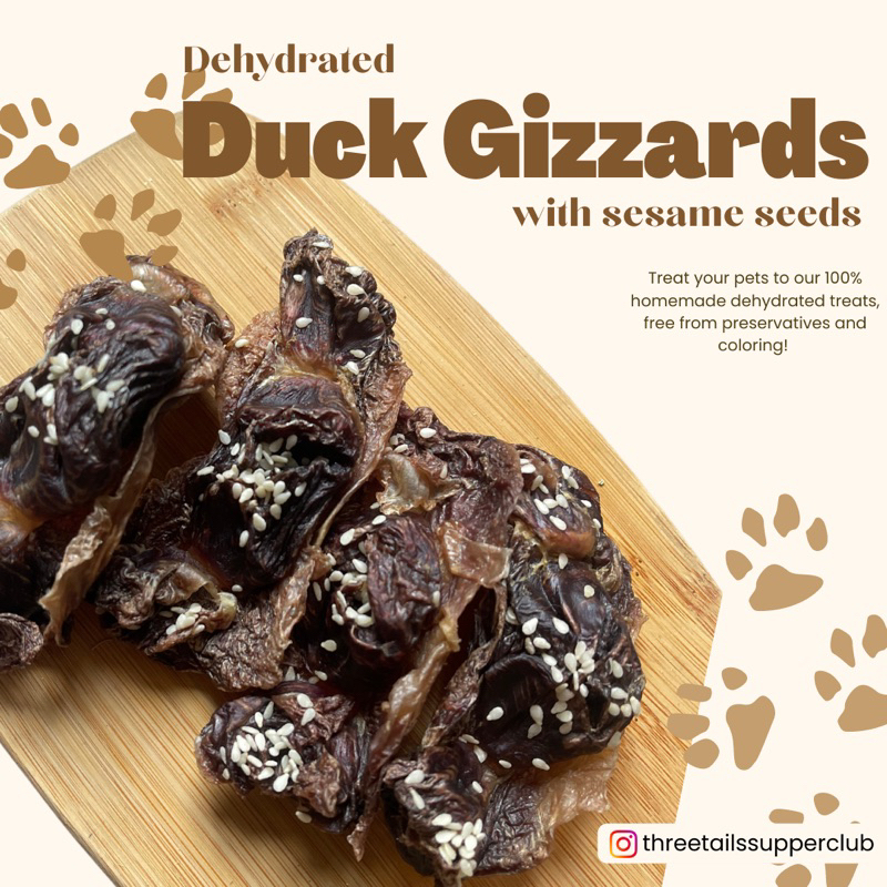 Dog Treats Dehydrated Duck Gizzards with Sesame Seeds Shopee Singapore