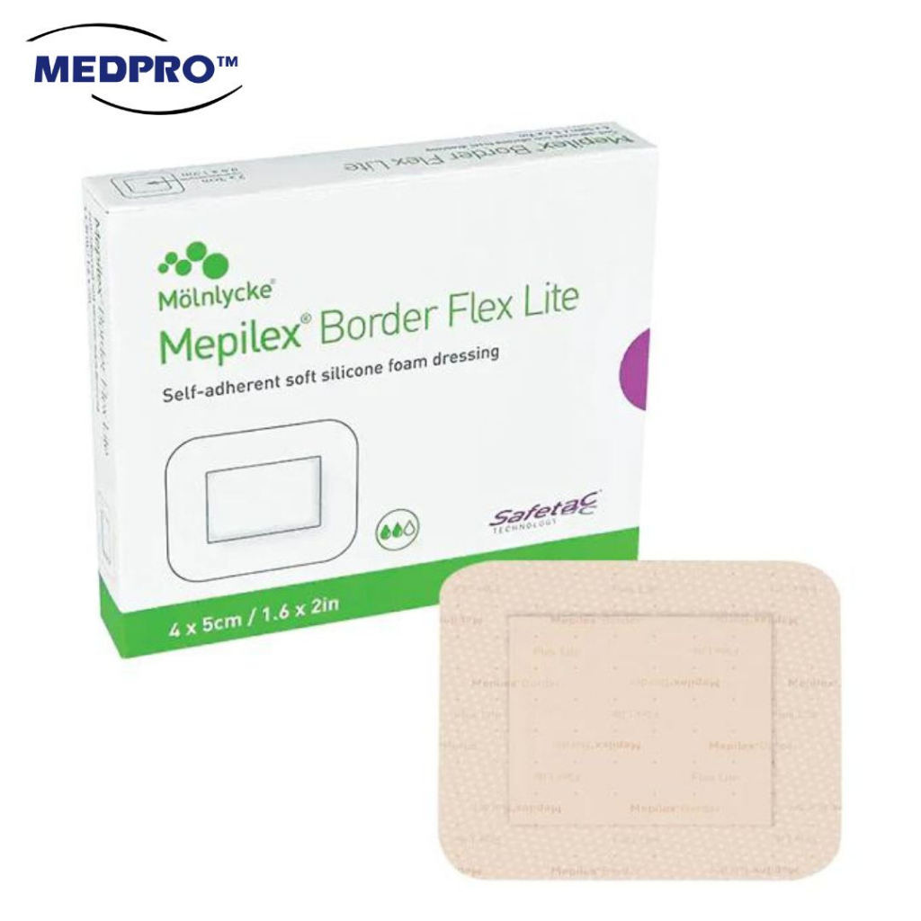 (1 BOX, 5 PCS) Mepilex Border Flex Lite Dressing (2 sizes!) 7.5 x 7.5cm ...