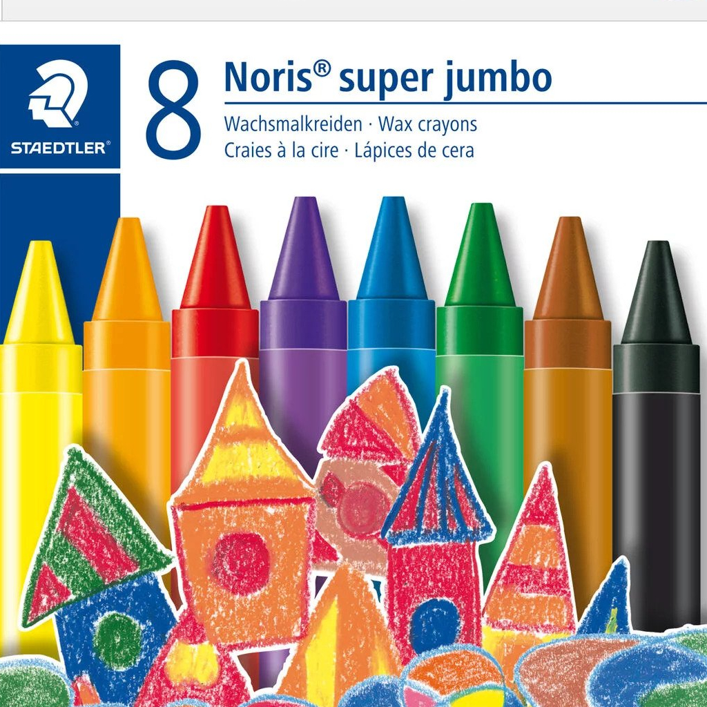 Staedtler Super Jumbo Wax Crayon (8pcs/box) Shopee Singapore