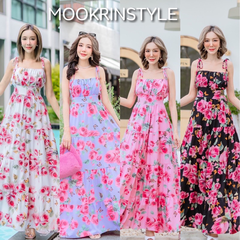 surplice wrap self tie maxi dress
