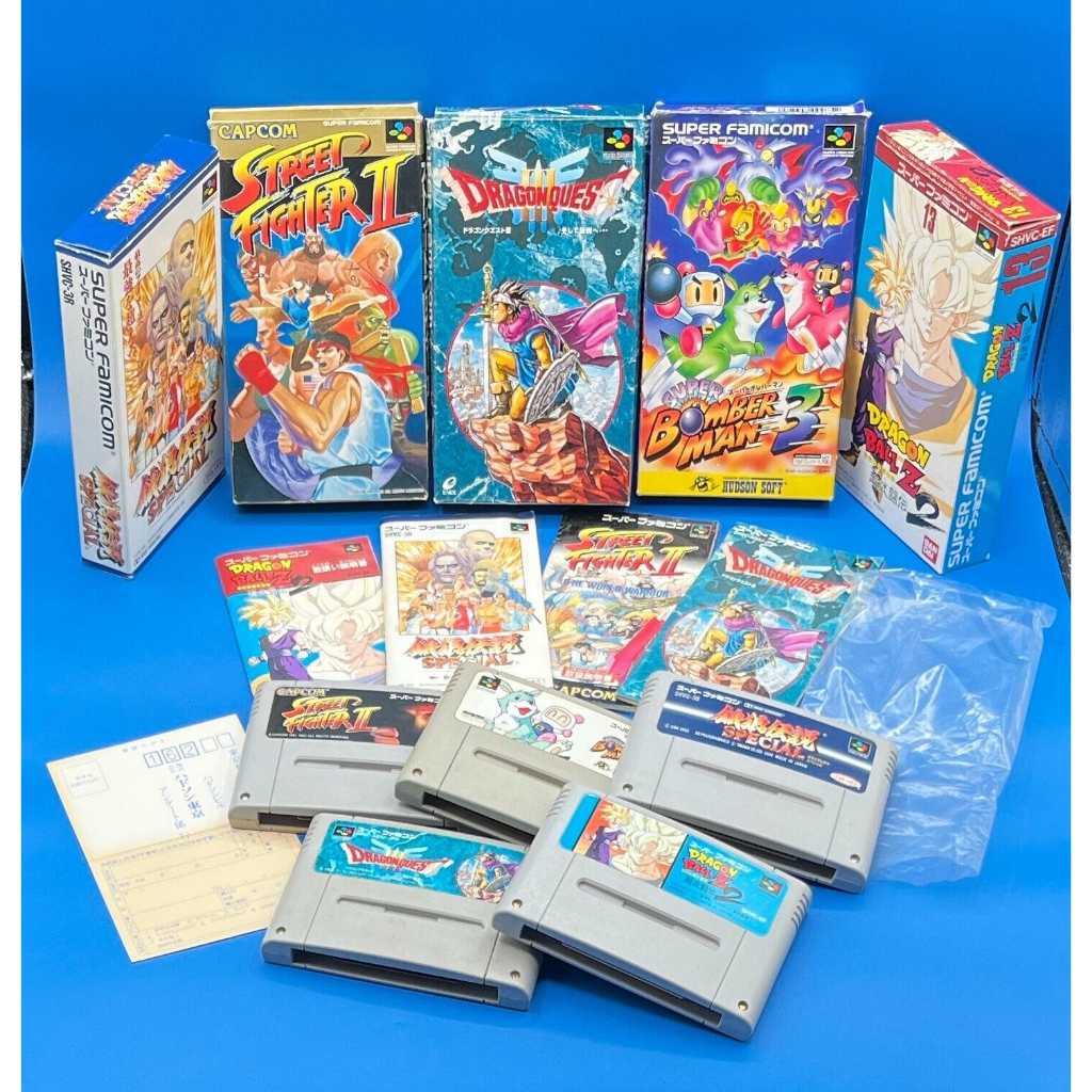Super Famicom Battle Set - Jeux Dragon Ball, Yu Yu Hakusho, Street Fighter, Fatal Fury