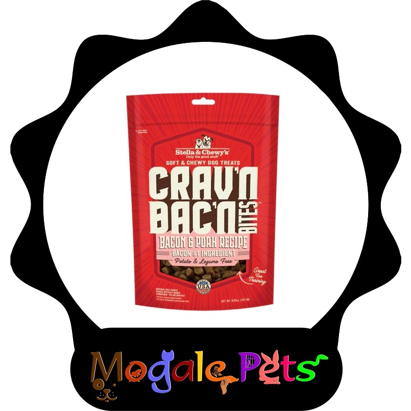 Stella & Chewy’s Crav’n Bac’n Bites Bacon & Pork Dog Treats 233.8g