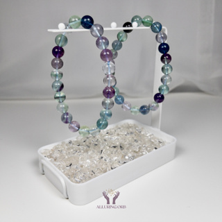 Purple Magenta Fluorite Bead Bracelet – Glace Crystals