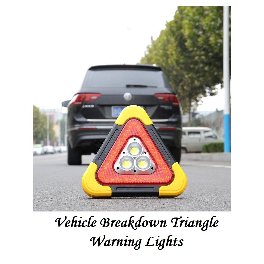 [SG Stock] Vehicle Breakdown Sign Triangle Warning Lights Car COB LED