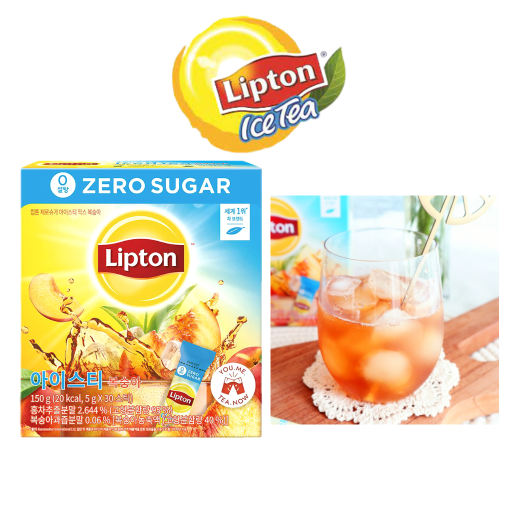 [Lipton] Zero Sugar Powder Type Iced Tea 30T / Peach Flavor Shopee