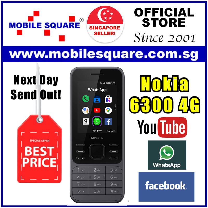 New SEALED Nokia 6300 4G 2.4 Inch SIM Free Phone with WhatsApp. DUAL SIM