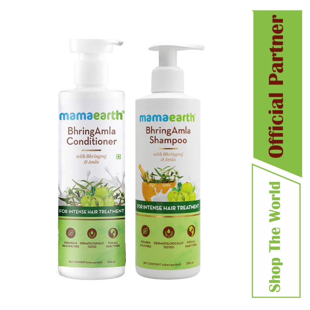 Mamaearth BhringAmla Shampoo and Conditioner Combo (250 ml each