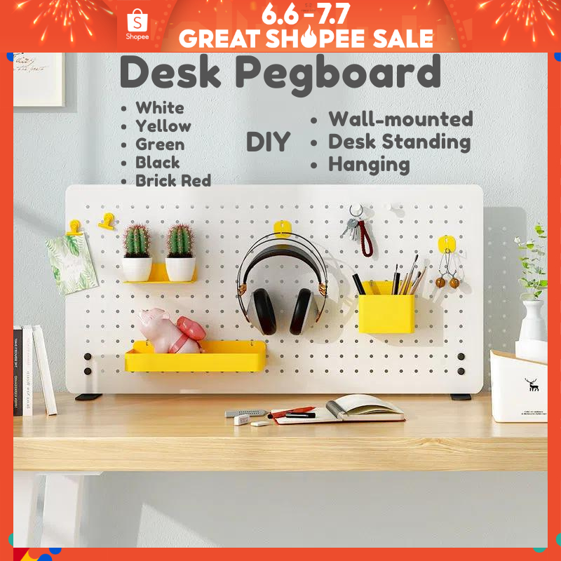 ?GSS Big Sale?SG Ready Stock?PegBoard Desk Organizer Wall Shelf Home Decor No Drill Pegboard Accessories DIY