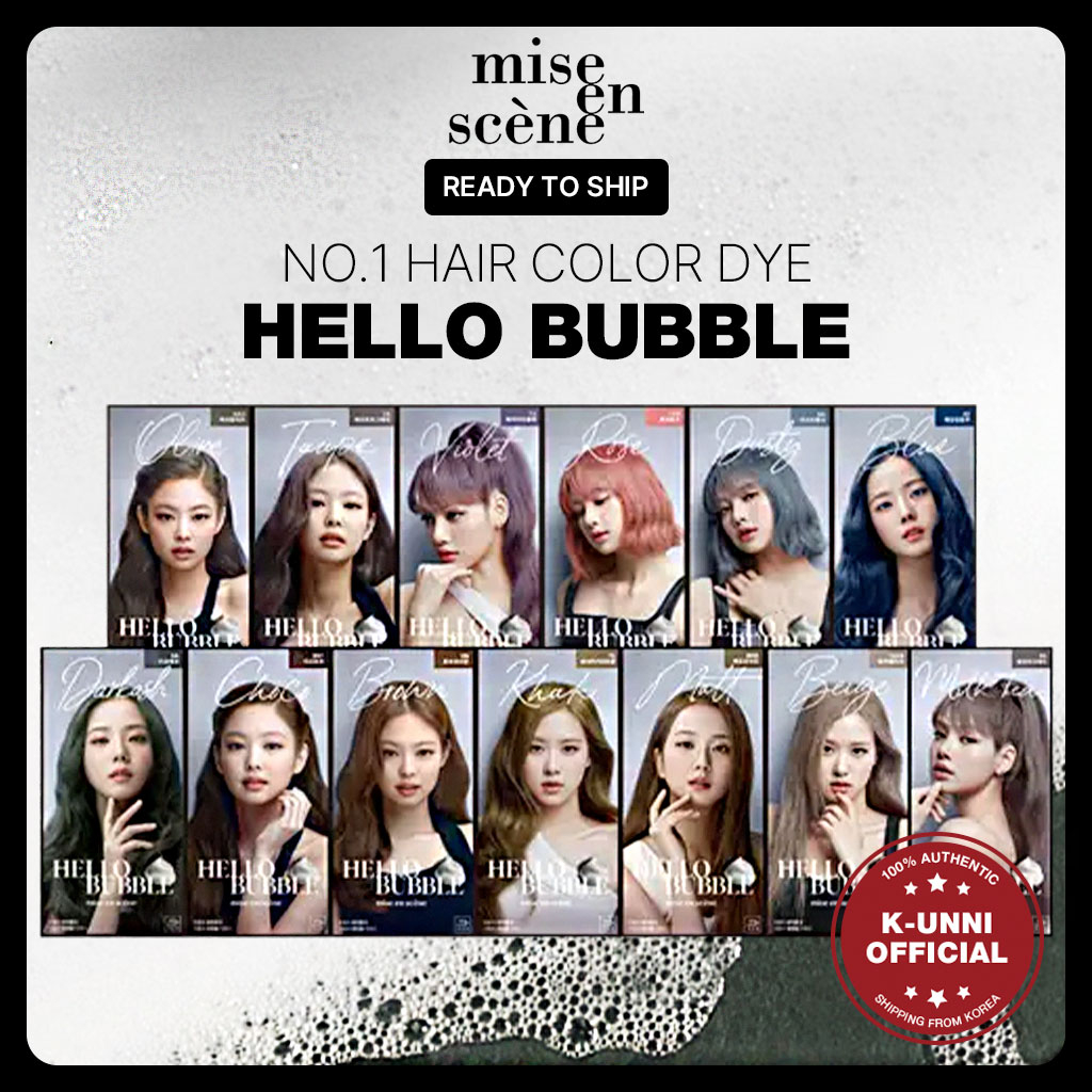 [Miseenscene] NEW Hello Bubble Hair Color Dye 13 colors with BLACKPINK / Shipping from Korea