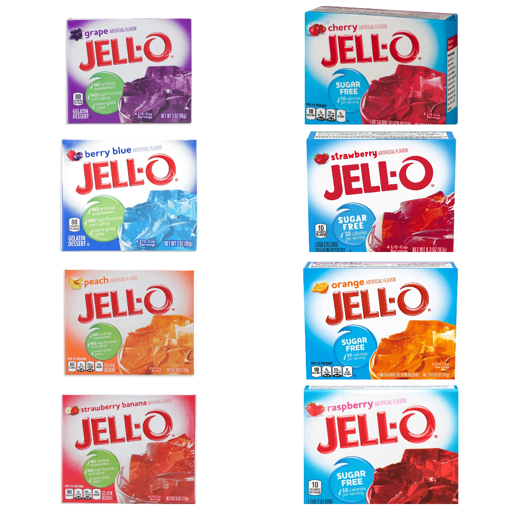 JELL-O Sugar Free Gelatin [ Raspberry / Orange / Strawberry / Cherry ...