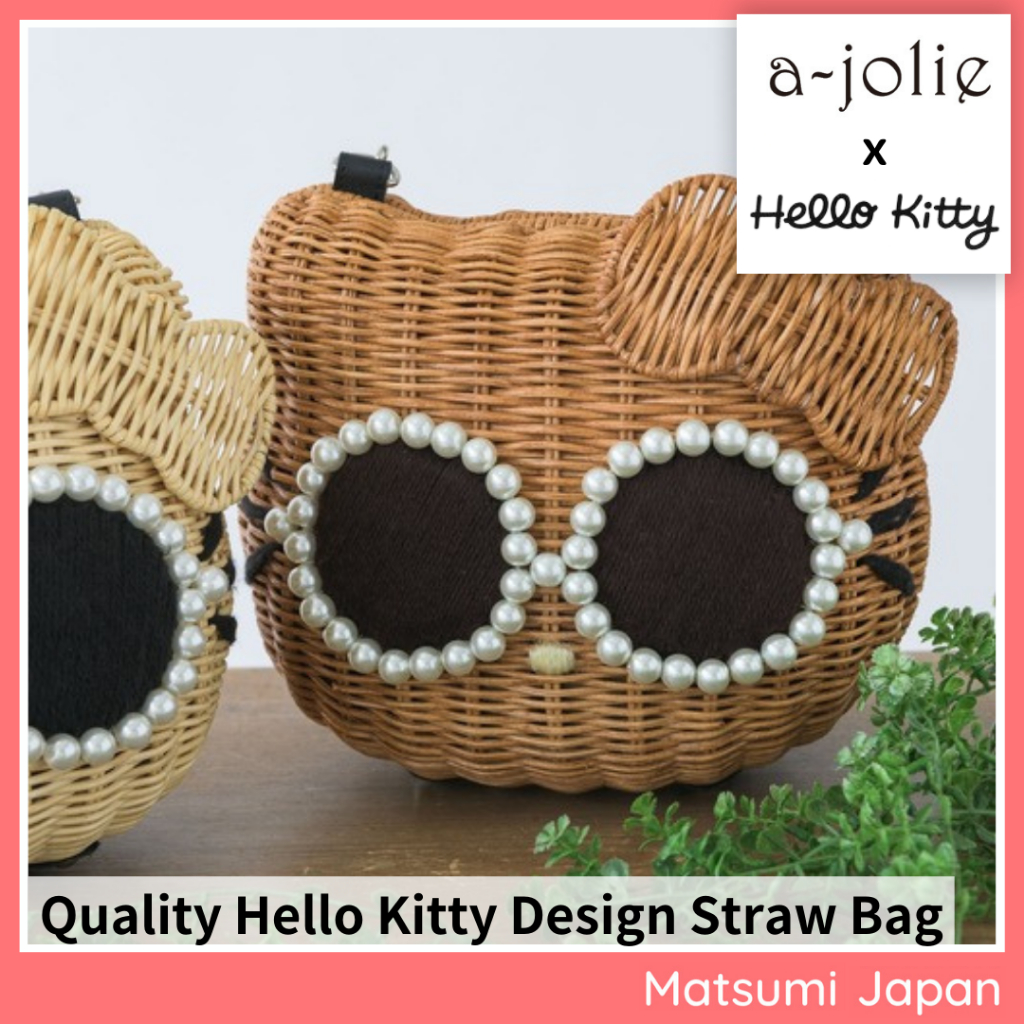 Hello kitty straw on sale bag