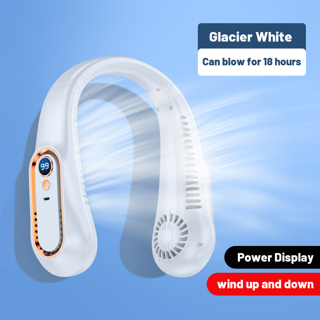 Portable Neck Fan 7000Mah Rechargeable Bladeless Fan Outdoor Mni ...