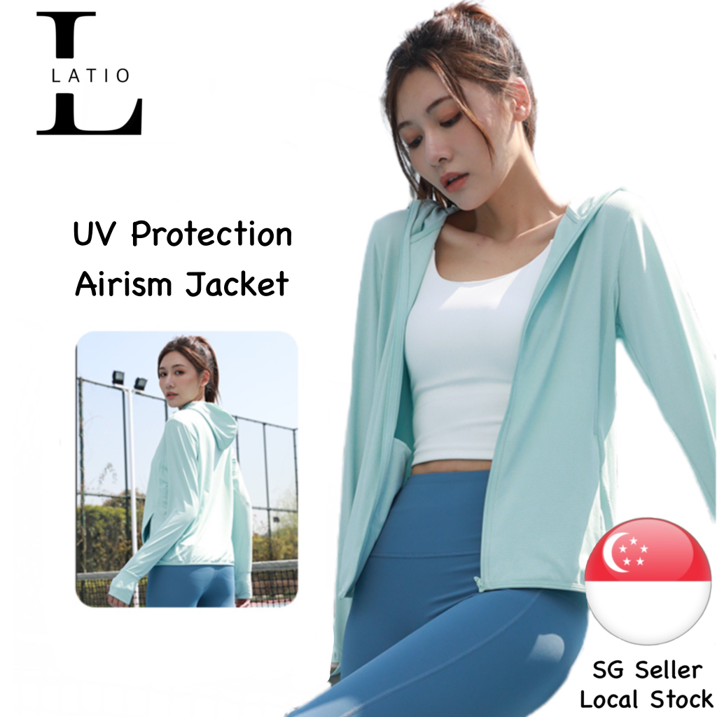 LATIO LT30 UV Protection Airism Jacket Long Sleeves Outdoor Activity Hoodie Zipper Outerwear Shopee Singapore