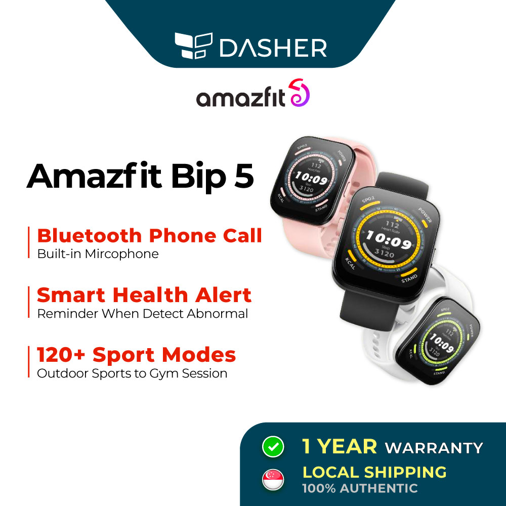 Amazfit Bip 5 Ultra large 1.91 Display Bluetooth Phone Calls 4 Satellite Positioning Systems 120 Sports Modes