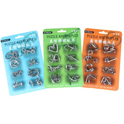 Puzzle Unlocking Toy Children Adult Hook Metal Iron Ring 8 Piece Set ...