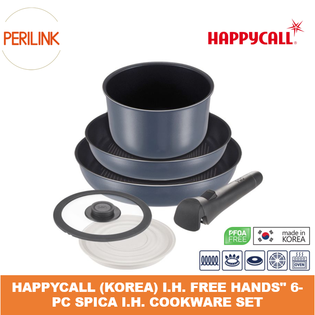HAPPYCALL (KOREA) I.H. FREE HANDS" 6PC SPICA I.H. COOKWARE SET