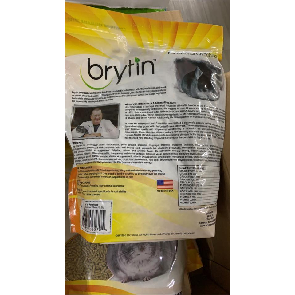 Brytin Professional Chinchilla Feed 2.5LB Shopee Singapore