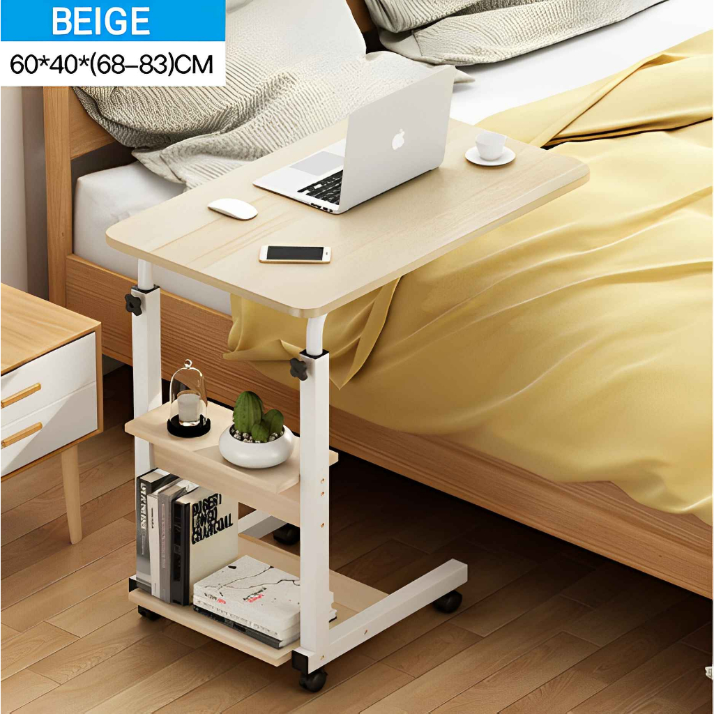 Movable Study Table Space Saving Beside Dining Desk Laptop Moving ...