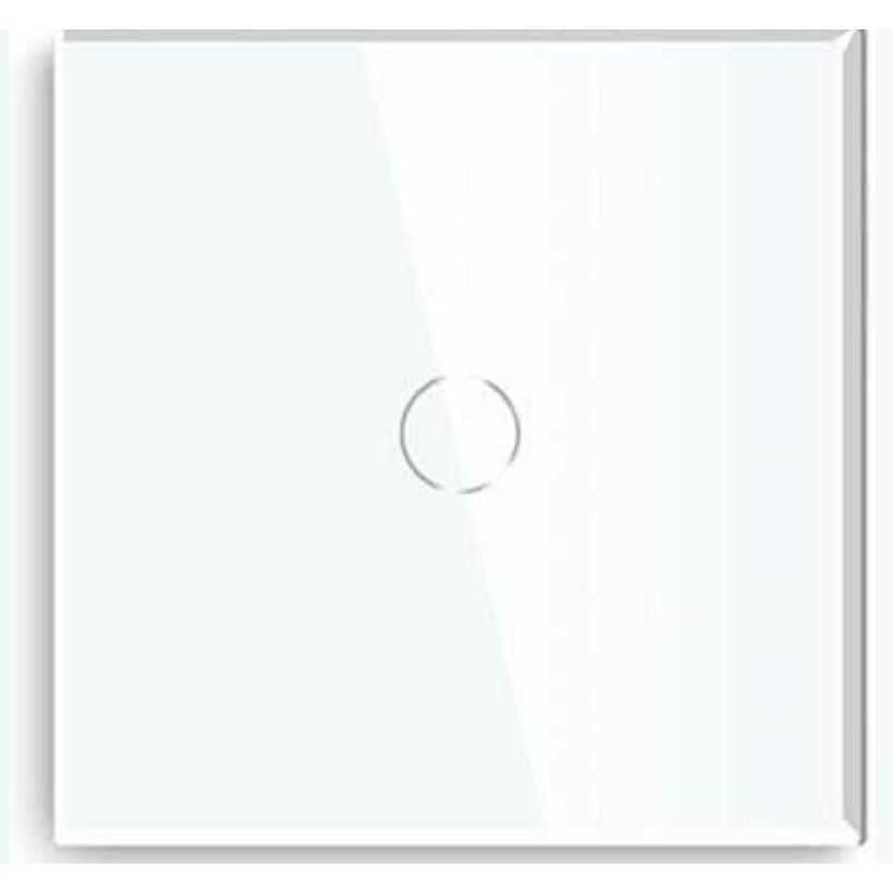 H1704 Touch Light Switch, White Glass Light Switches 86mm Touch