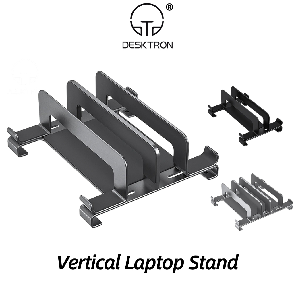 DESKTRON Adjustable Vertical Laptop Stand, Desktop Metallic Stand