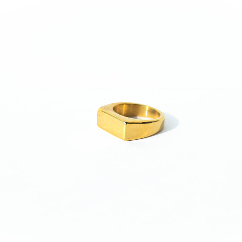 Signet Gold 18K PVD Signet Ring Water resistant Tarnish free Shopee Singapore
