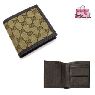 New Gucci Brown Microguccissima Leather Bi-Fold Men's Wallet 260987