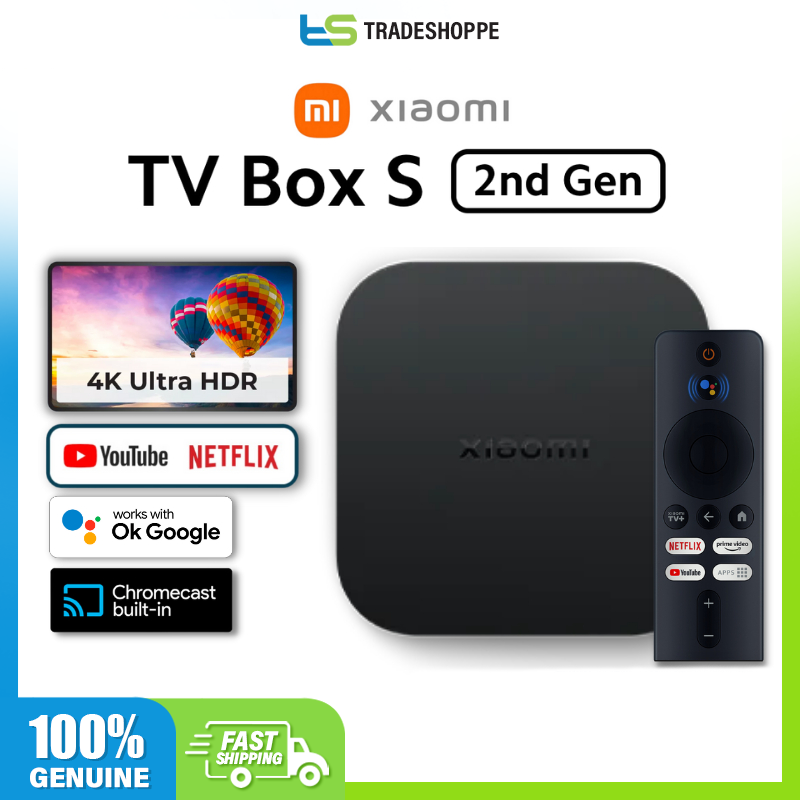Global Version TV Box S 4K Ultra HD Android TV 9.0 HDR 8GB WiFi DTS  Multi-Language Blue Tooth Smart 2.4G Box Media Player