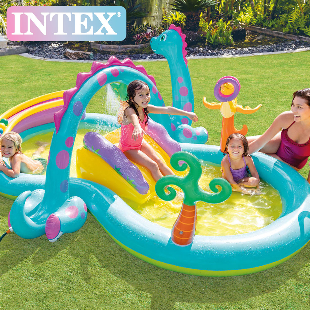 INTEX Dinoland Inflatable Water Play Center 57135 Shopee Singapore