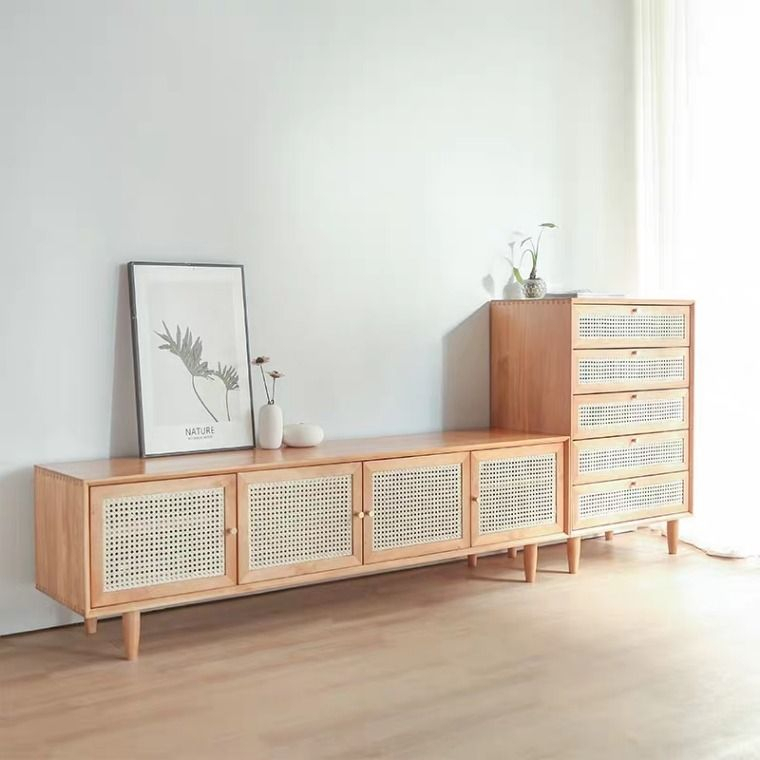 MANGER Vintage Rattan TV Console Shopee Singapore
