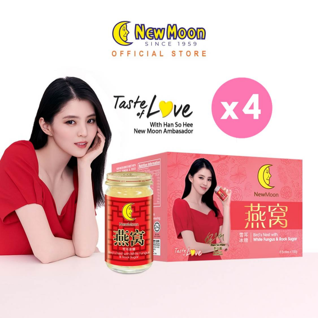 New Moon Bird's Nest with White Fungus Rock Sugar 150g (24 bottles) - 4 boxes x 6 bottles