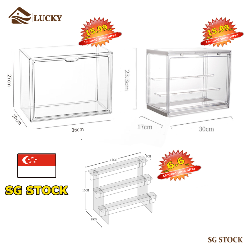 SG stock Acrylic Storage Box With Cover Figurine Display