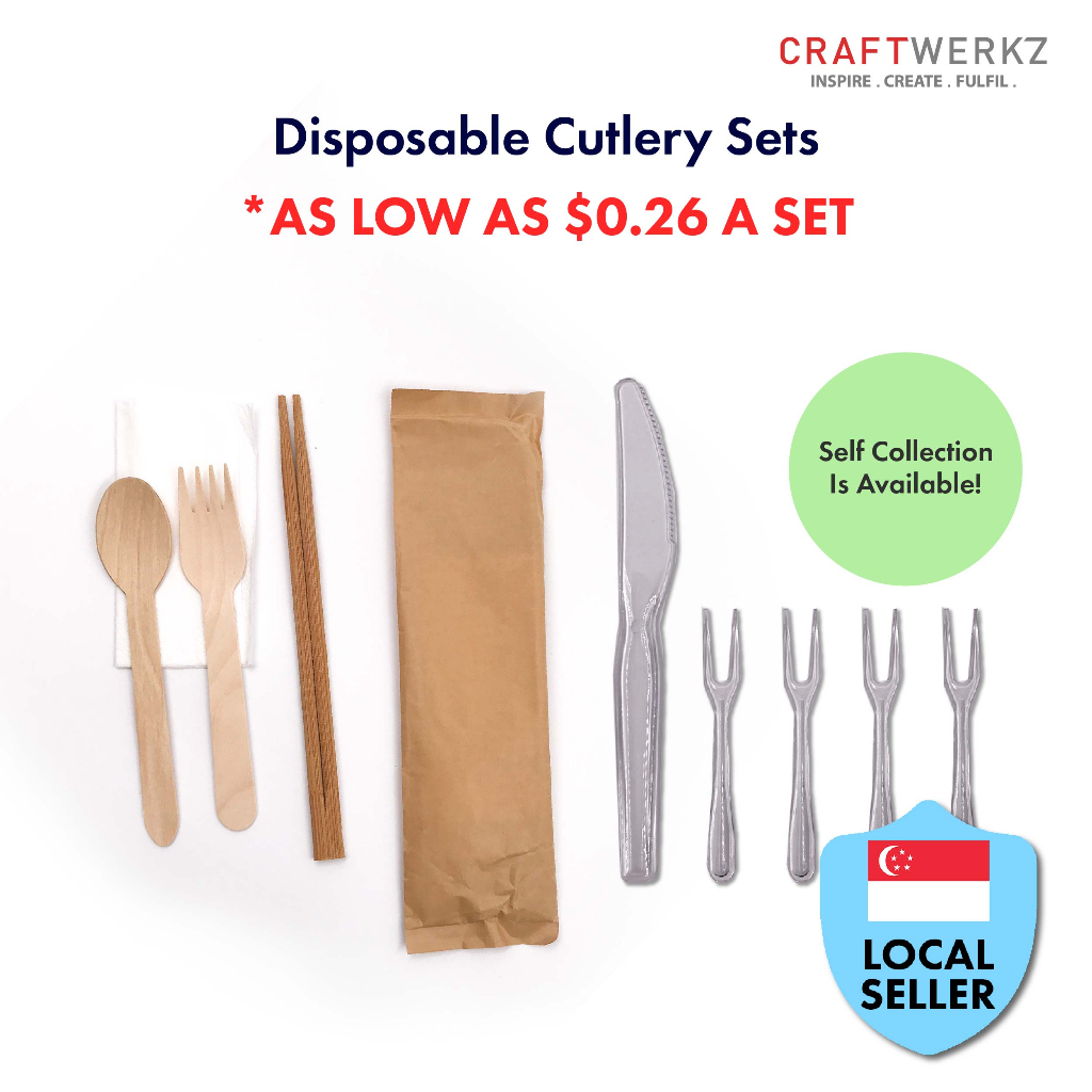 Disposable Cutlery Sets (SG Ready Stock) Shopee Singapore