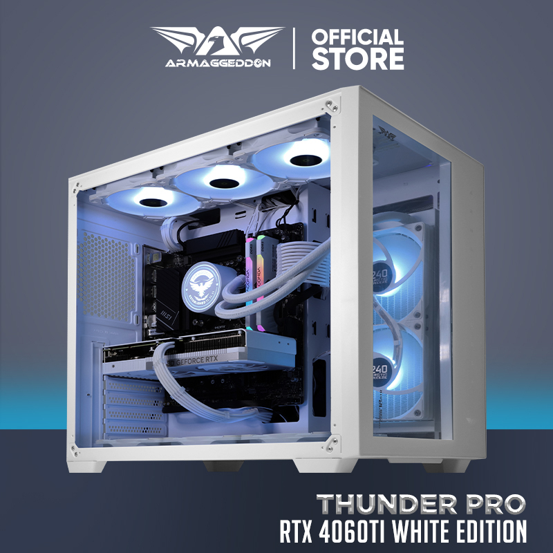 Armaggeddon Thunder Pro RTX 4060TI White Edition Gaming PC | Intel ...