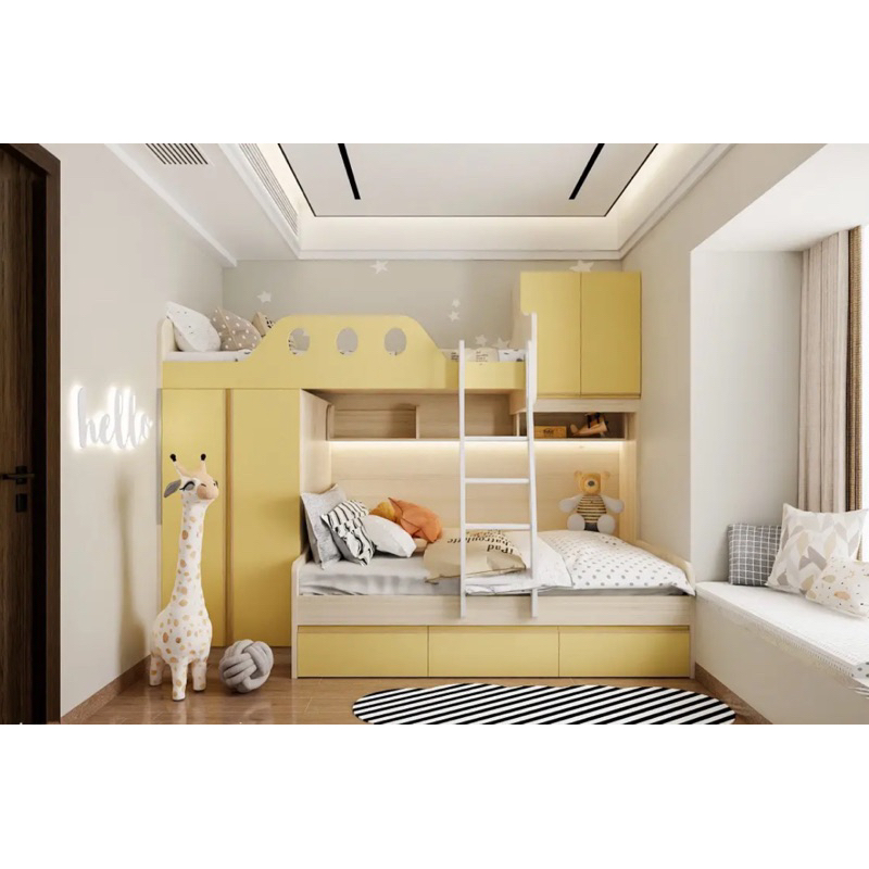 【Pro One Project】Bunk bed with with Study table &Book shelving